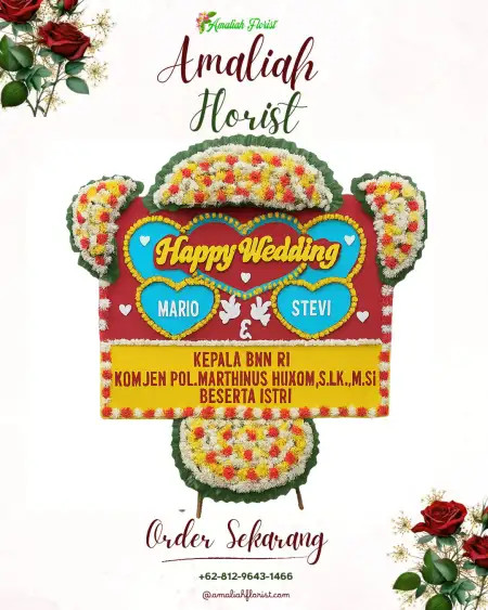 Papan Bunga Pernikahan Srobyong